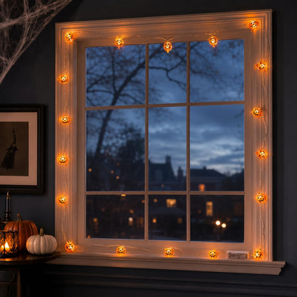 Wanna Party Halloween Pumpkin LED String Lights 6 Feet Battery Operated