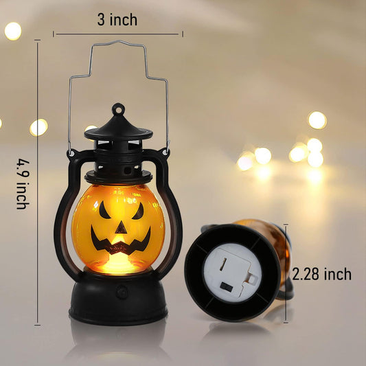 PartySanthe Halloween Pumpkin Lantern LED Flashing Light Battery Operated 1 Piece