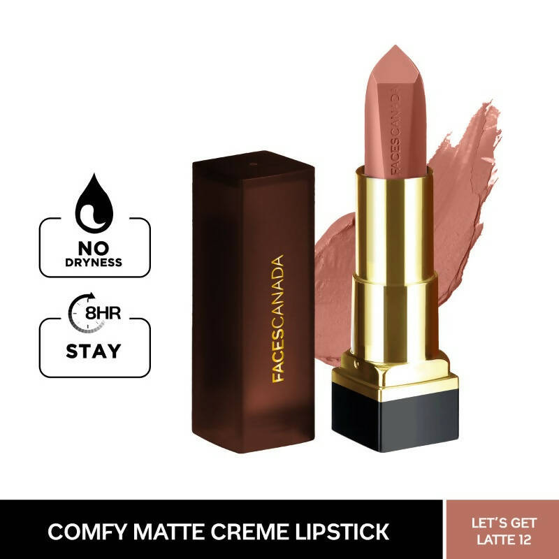 Faces Canada Comfy Matte Creme Lipstick - Let’s Get Latte 12 - PUSHMYCART