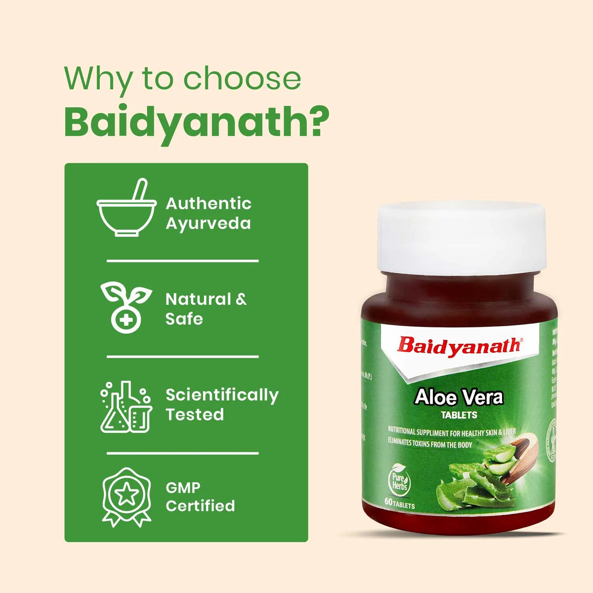 Baidyanath Aloe Vera Tablets 60 Tablets