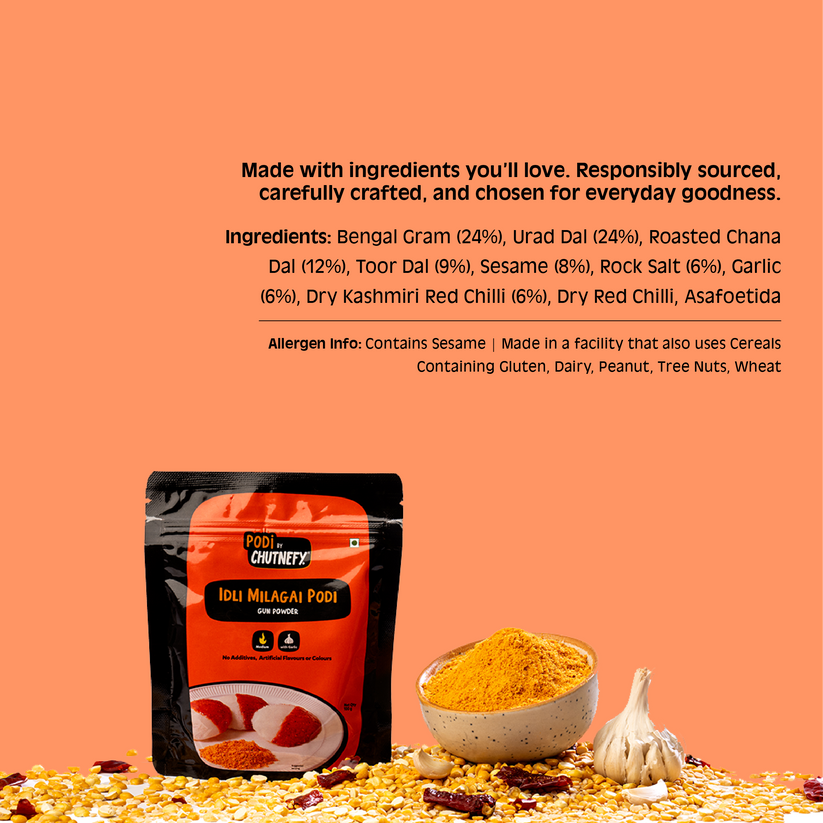 Idli Podi with garlic