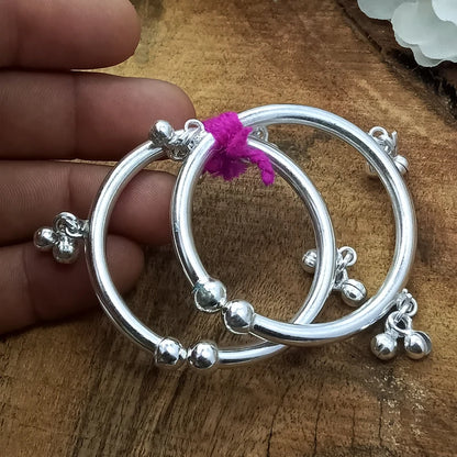 Pure Silver Kadiyalu 55.7 grams - PUSHMYCART