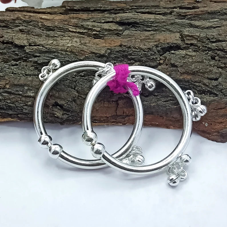 Pure Silver Kadiyalu 55.7 grams - PUSHMYCART