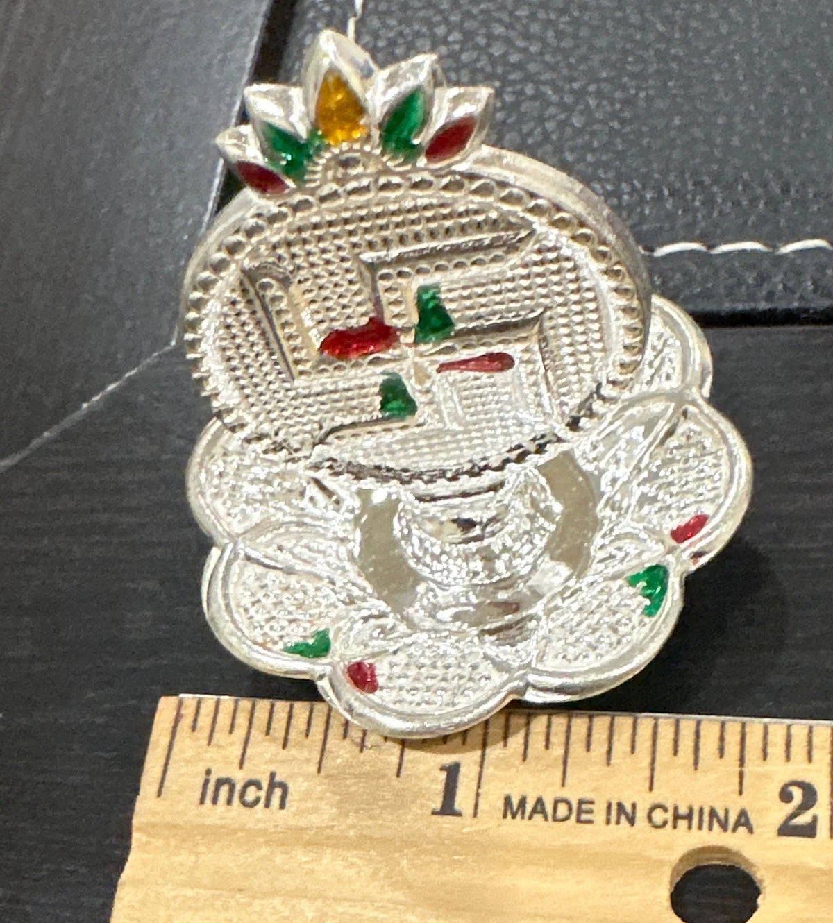 Pure Silver Swastik Agarbatti Stand 13g - PUSHMYCART