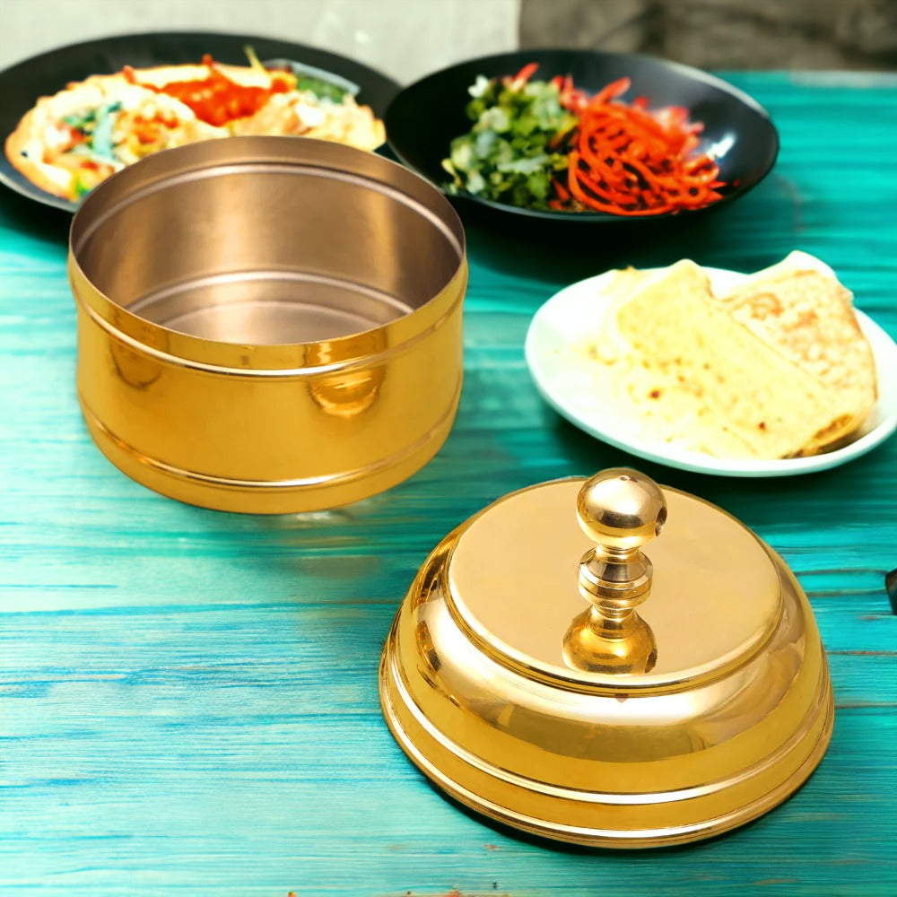 Tamas Brass Tiffin / Lunch Box 3 Tier - PUSHMYCART