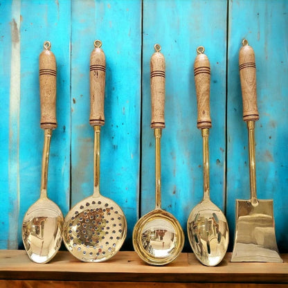 Brass Serving / Cooking Ladles - SET OF 5