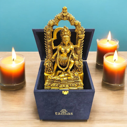 Tamas Brass Maa Kali - Maa Durga Deity - Devi Jagdamba Statue/Idol | Free Luxury Gift box - PUSHMYCART