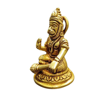 Tamas Brass Lord Small Bajrang Bali Hanuman Ji Statue/Idol  | Free Luxury Gift Box