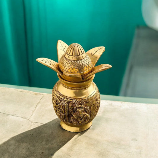 Tamas Brass Kalash - A Symbol of Sacred Serenity (7 Inches)