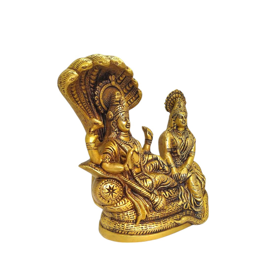 Tamas Brass Lakshmi Narayan Idol - A Beautiful and Auspicious Addition to Your Home Decor - PUSHMYCART