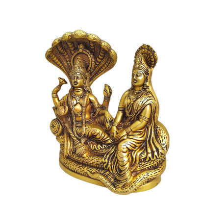 Tamas Brass Lakshmi Narayan Idol - A Beautiful and Auspicious Addition to Your Home Decor - PUSHMYCART
