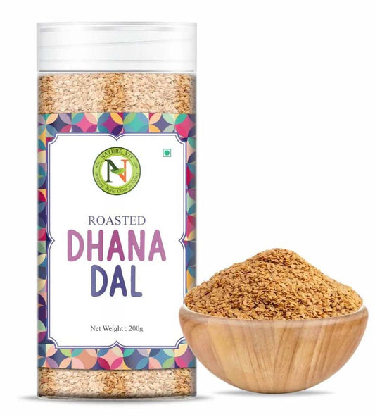 NatureVit Roasted Dhana Dal Mukhwas Premium Split Coriander Seeds Mouth Freshener