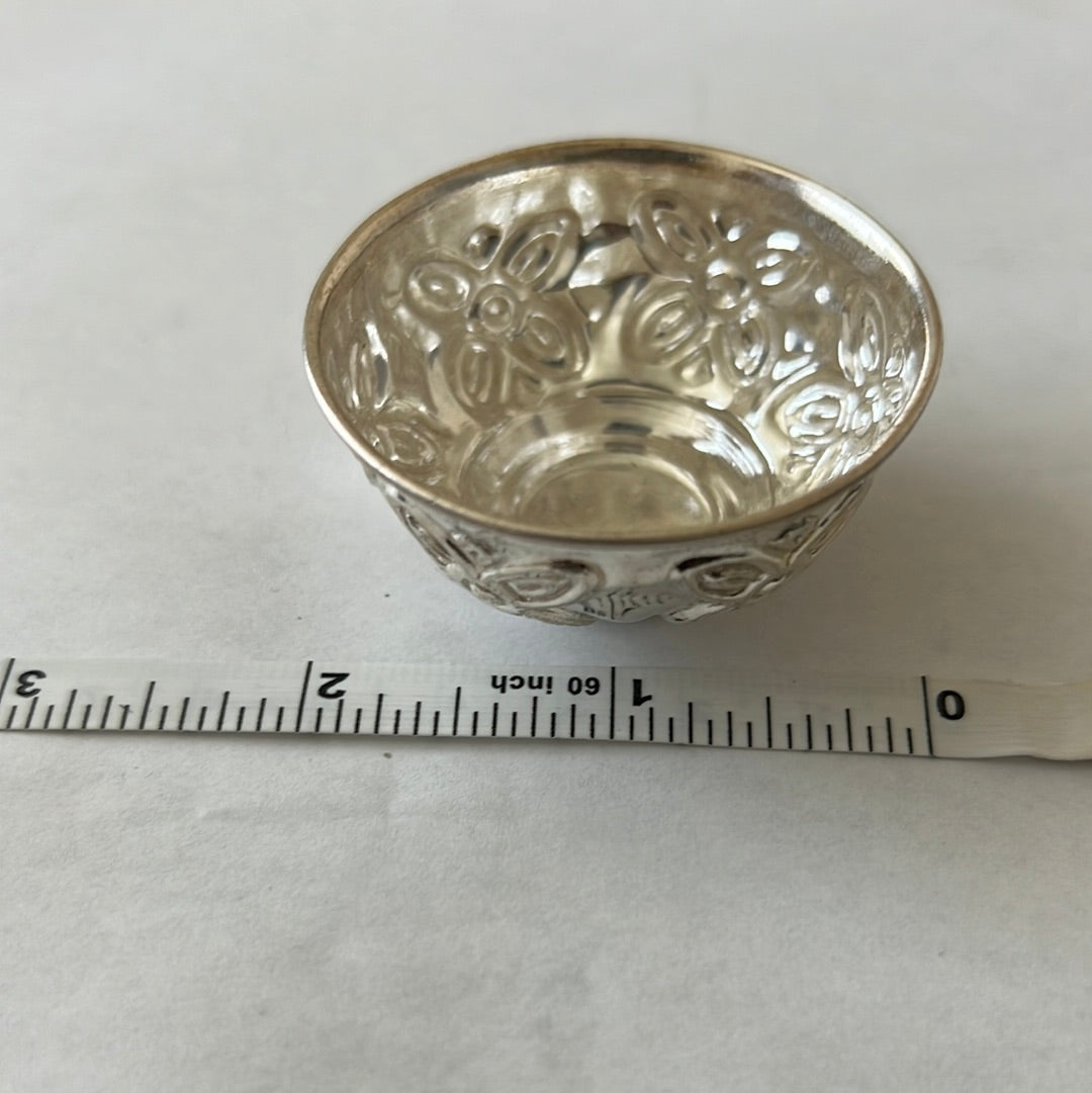 Pure Silver Flower Bowl 13 grams - PUSHMYCART