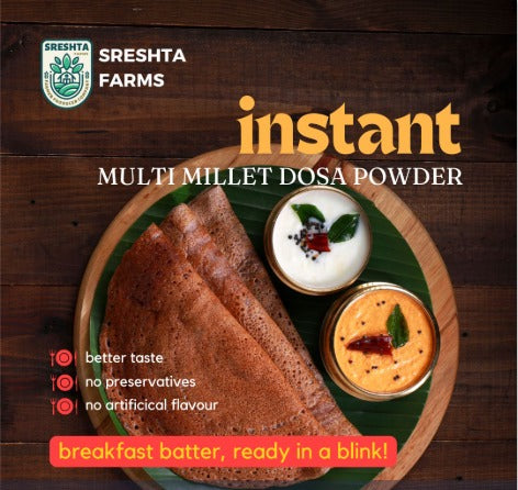 Sreshta Farms Instant Multi Millet Dosa Mix Powder