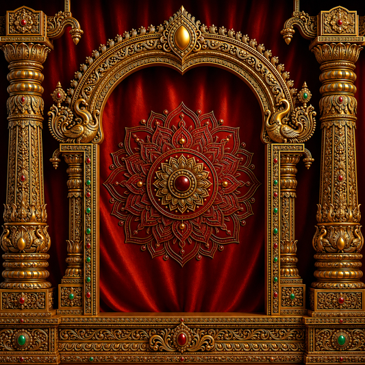 Back Drop India Kanakatorana Sindooramandala Ganesh Chaturthi Decoration Backdrop