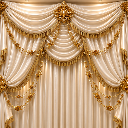 Back Drop India Shvetambara Suvarnalata Opulence Ganesh Chaturthi Decoration Backdrop