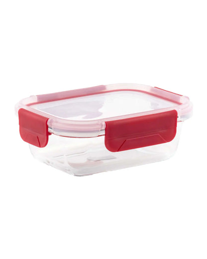 Dubblin Lock Me Up Rectangle Glass Container 370 ml
