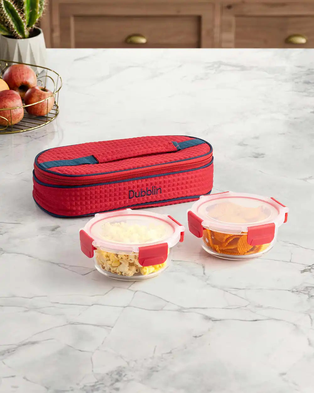 Dubblin Munchies Glass Lunch Box Set