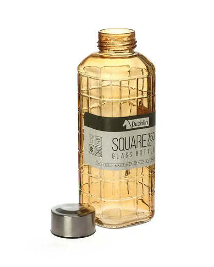 Dubblin Square Glass Water Bottle 750 ml