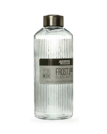 Dubblin Frost Glass Water Bottle 1000 ml