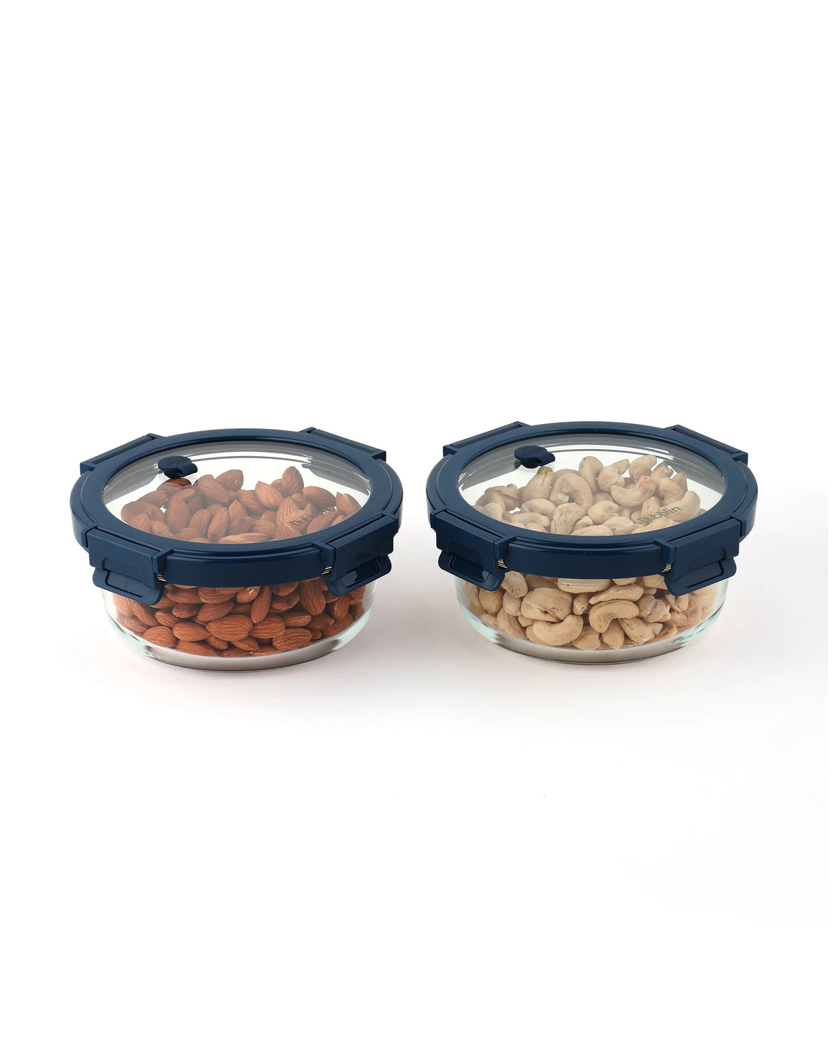 Dubblin Spring Glass Gift Set of 2 Round Containers 640 ml