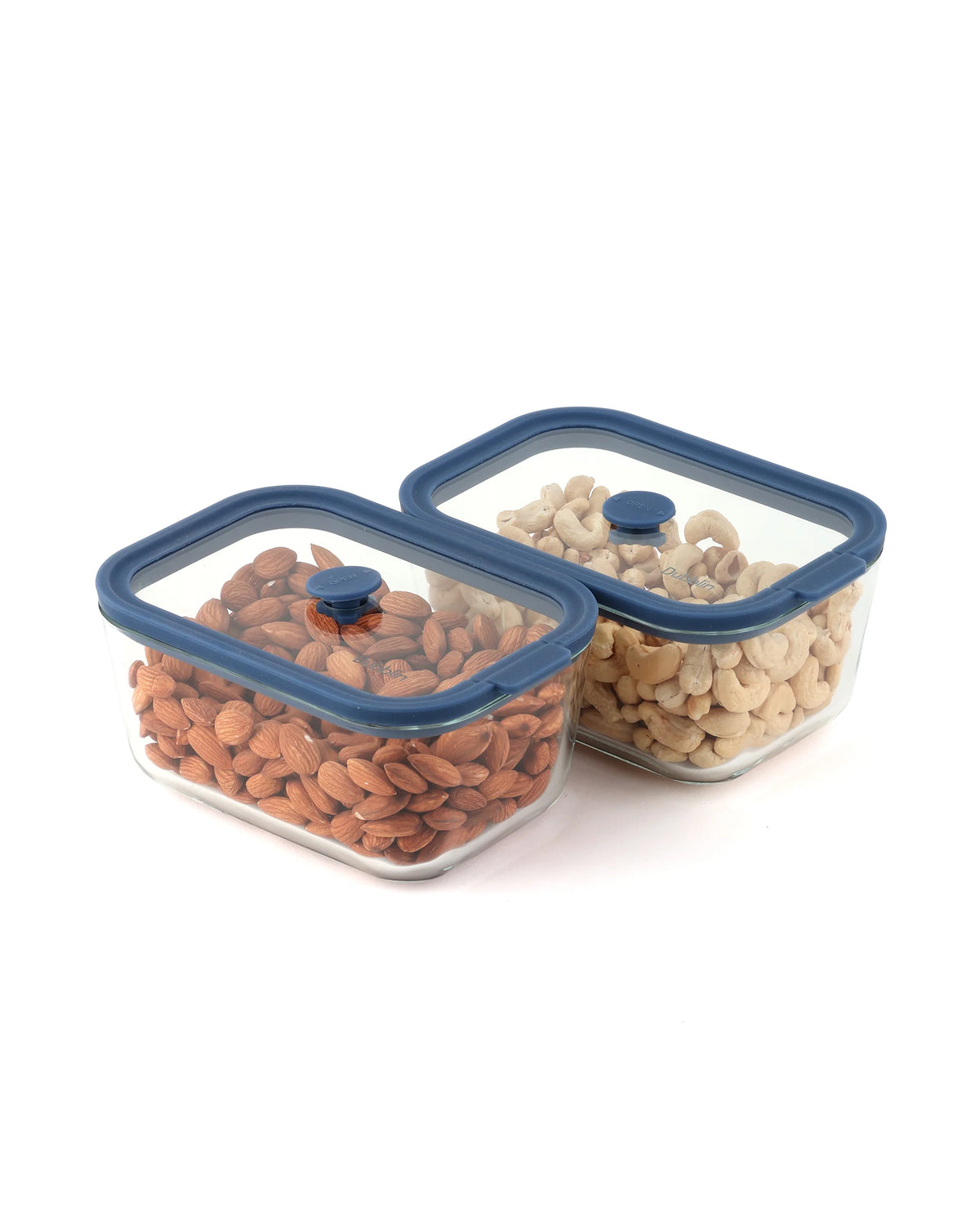 Dubblin Grace Glass Gift Set of 2 Rectangle Containers 800 ml