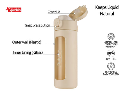 Dubblin Bling Glass Water Bottle