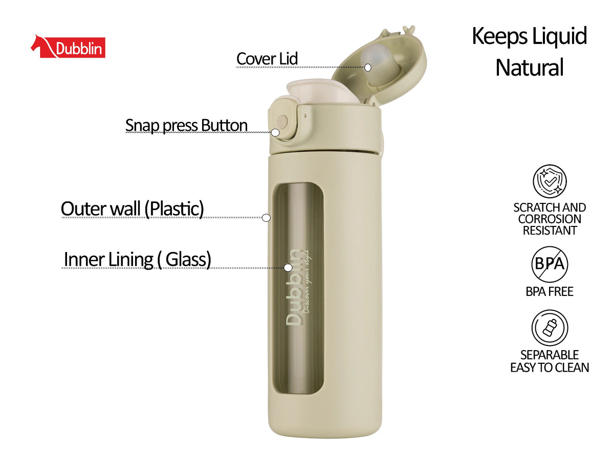 Dubblin Bling Glass Water Bottle