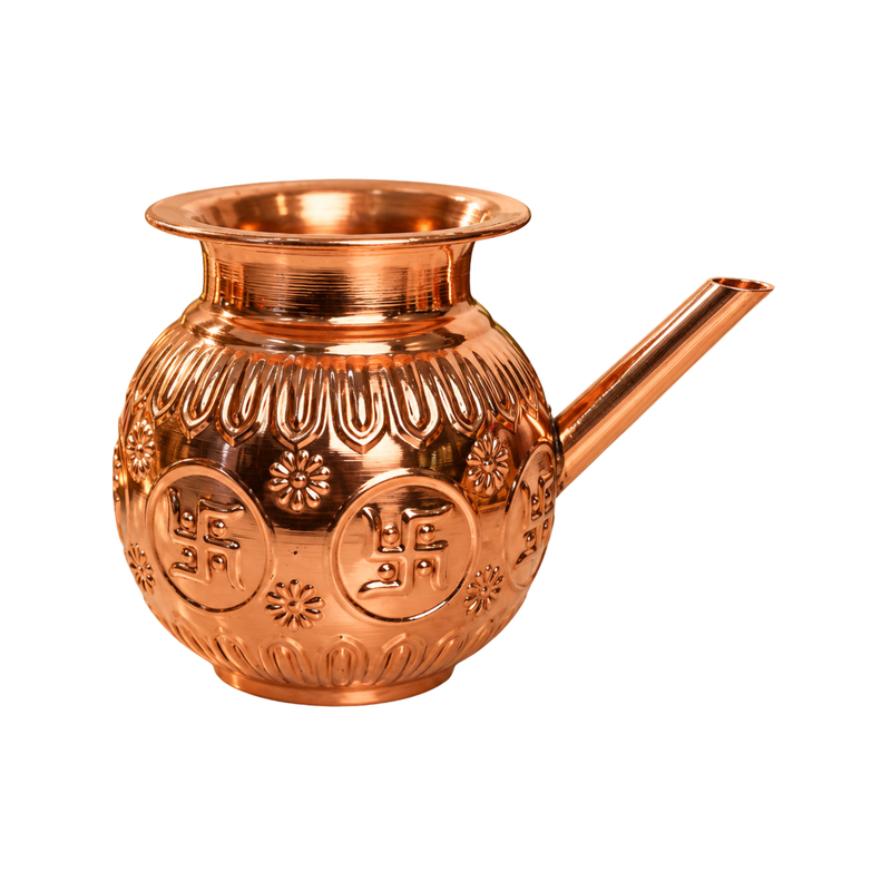 Pure Copper Design Karwa Lota Kalash 1