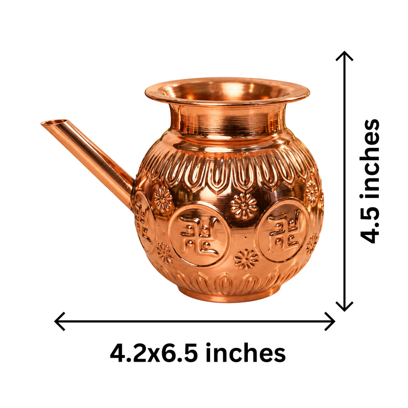 Pure Copper Design Karwa Lota Kalash 3