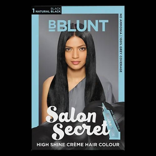 BBlunt Salon Secret High Shine Crème Hair Colour - Natural Black - PUSHMYCART