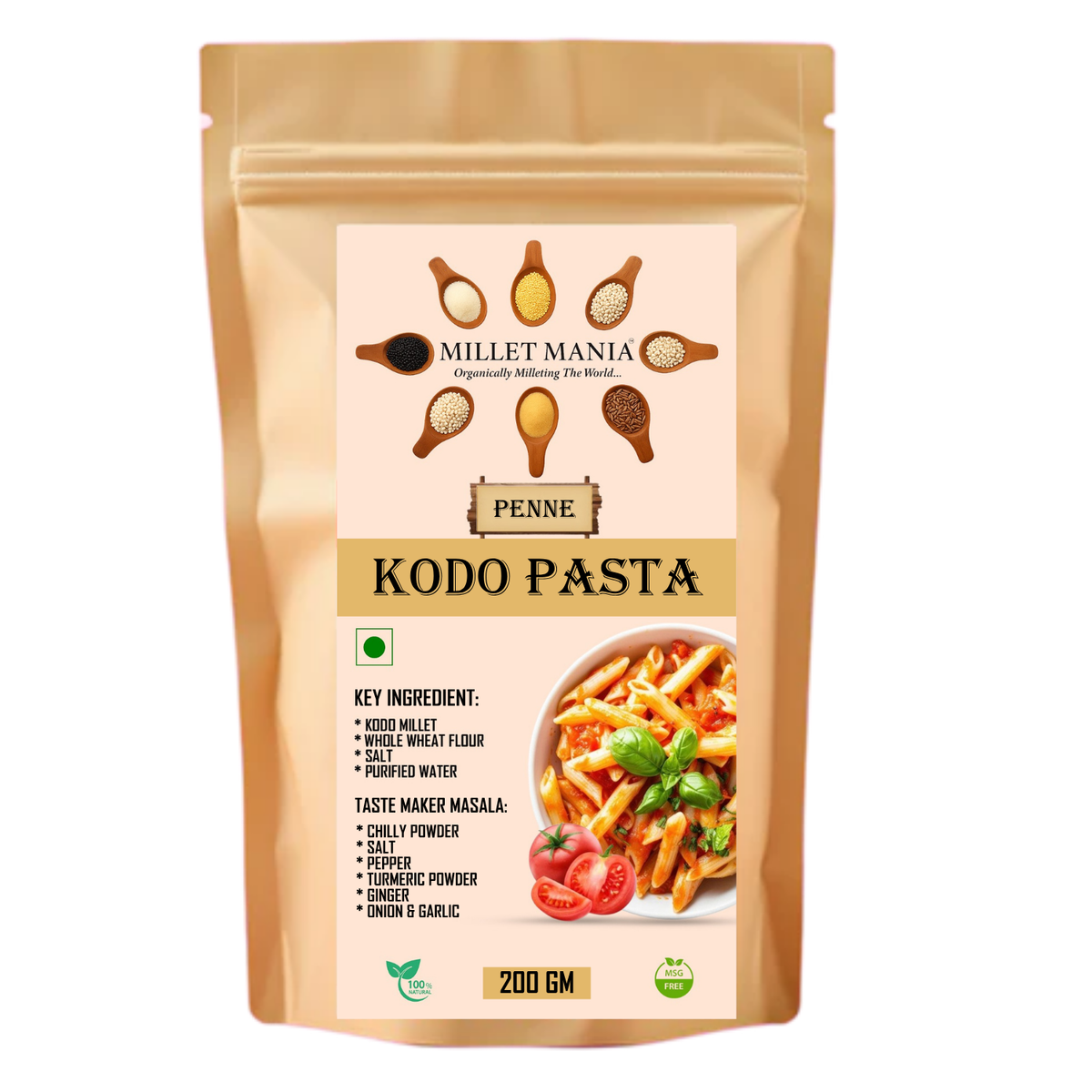 Millet Mania Kodo Penne Pasta