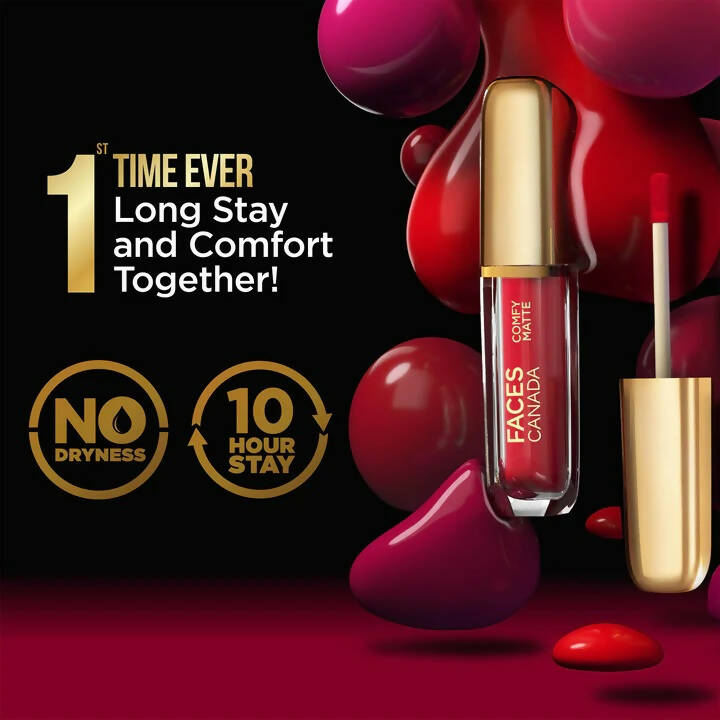 Faces Canada Comfy Matte Liquid Lipstick-For The Win 08 - PUSHMYCART