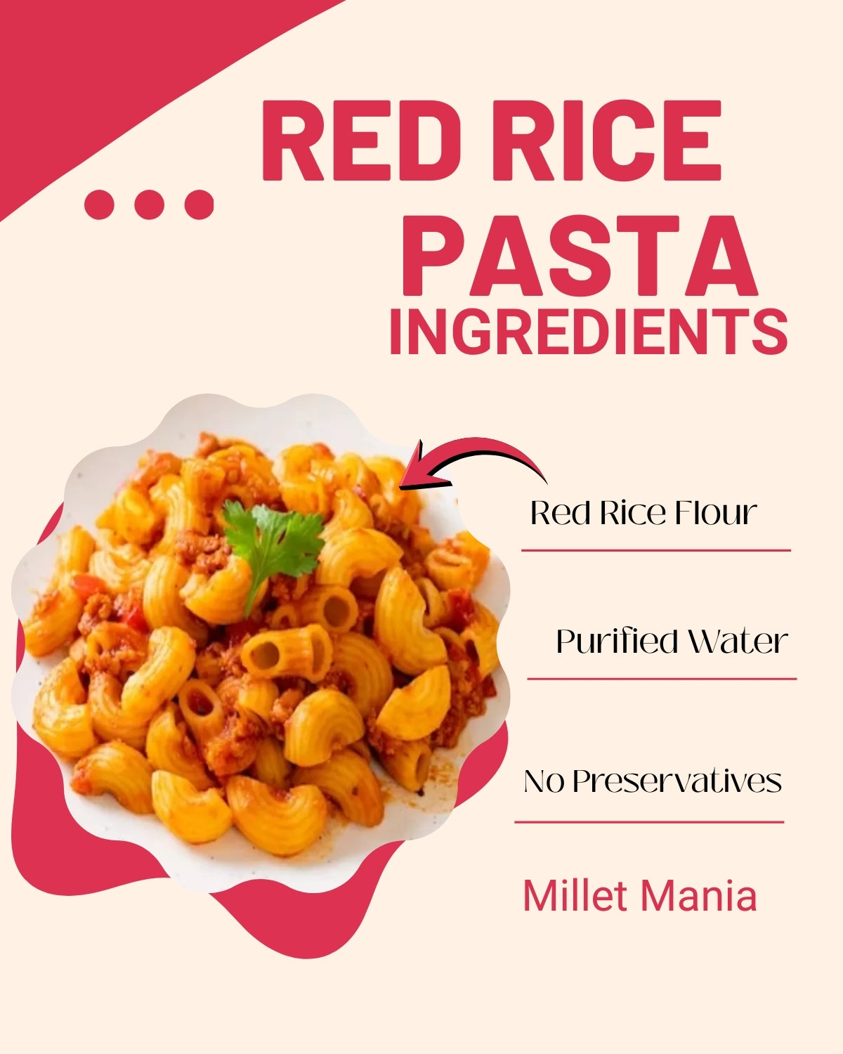 Millet Mania Red Rice Pasta