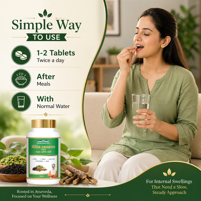Jeena Sikho Maha Granthi Vati Ayurvedic Tablets with Shunti Marich and Vidanga