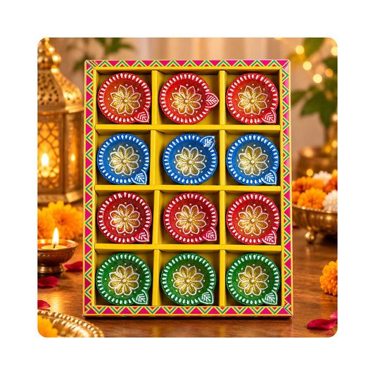 Mahita Collections Diwali Diya Set of 12