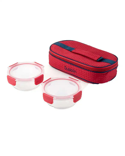 Dubblin Munchies Glass Lunch Box Set