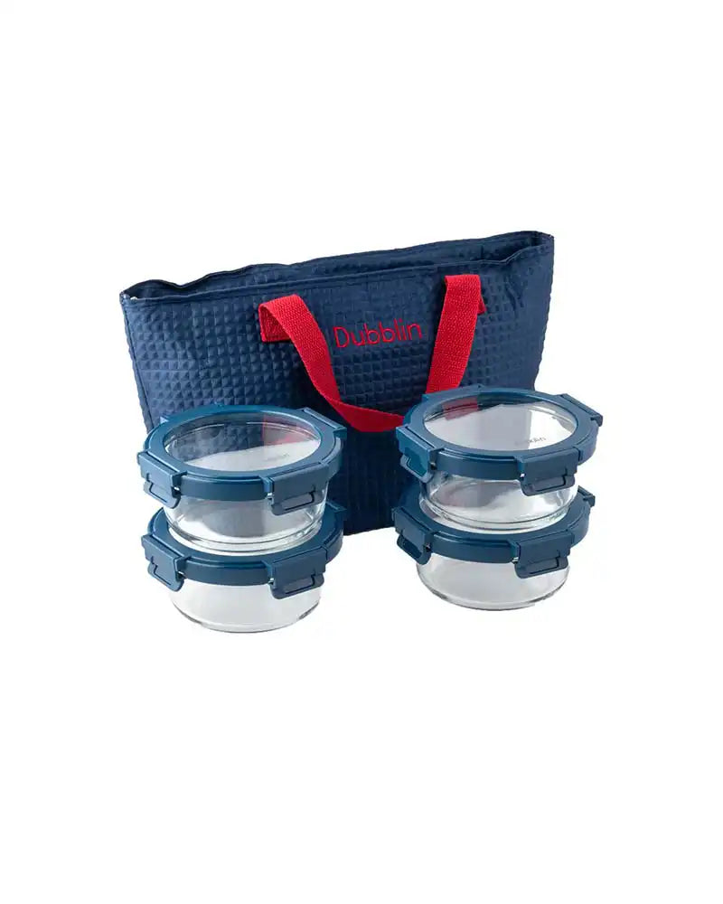 Dubblin Opal Glass Lunch Box Set of 4