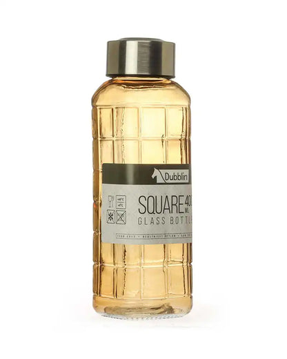 Dubblin Square Glass Water Bottle 400 ml
