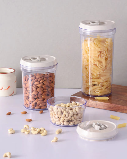 Dubblin Smart Lock Jar Set of 3 Round Storage Containers