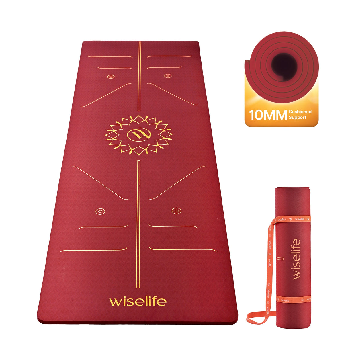 Lotus Alignment TPE Yoga Mat - 10mm