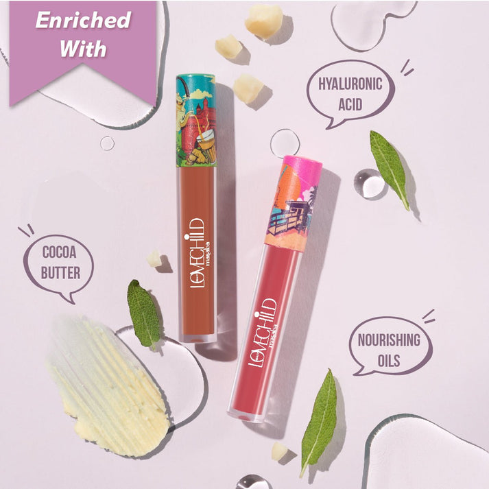 LoveChild Masala Chai |  Mamma mia! Lush | Matte Lip Crème Nude Brown 