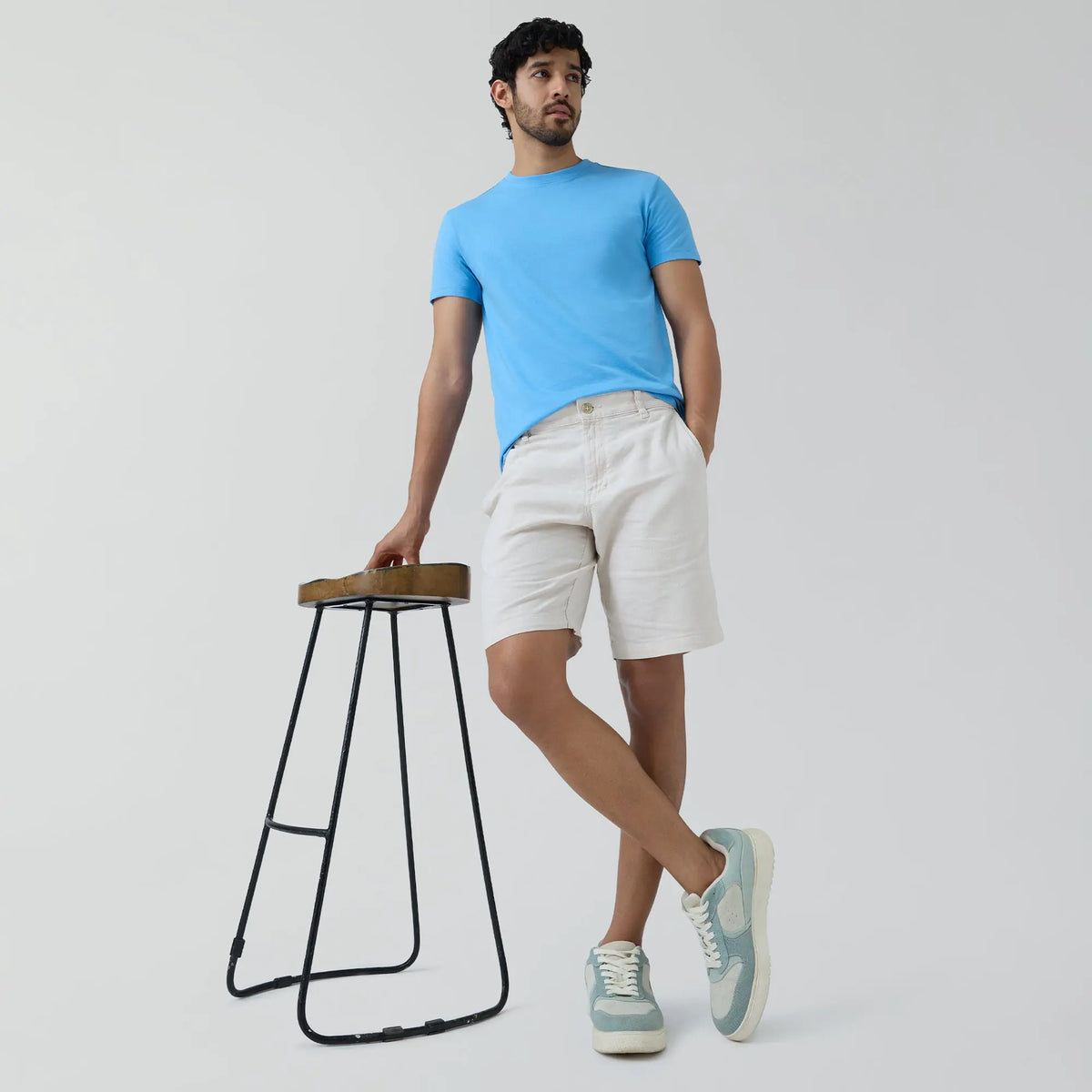 XYXX Code Cotton Rich T-shirts Azure Blue - view 3