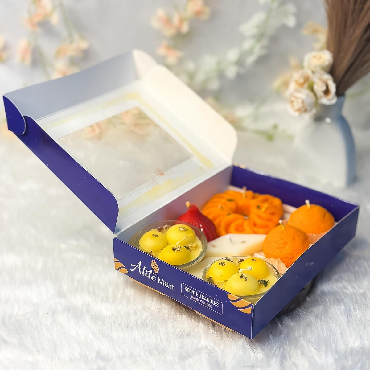 Alite Mart Mithai Candles Gift Box 8 Pieces