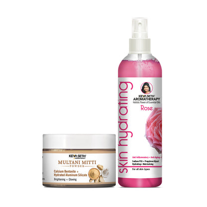 Keya Seth Aromatherapy Multani Mitti Face Pack & Rose Toner Combo