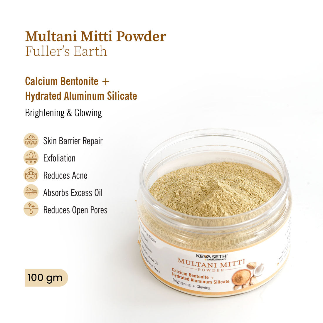 Keya Seth Aromatherapy Multani Mitti Face Pack & Green Coconut Toner Combo