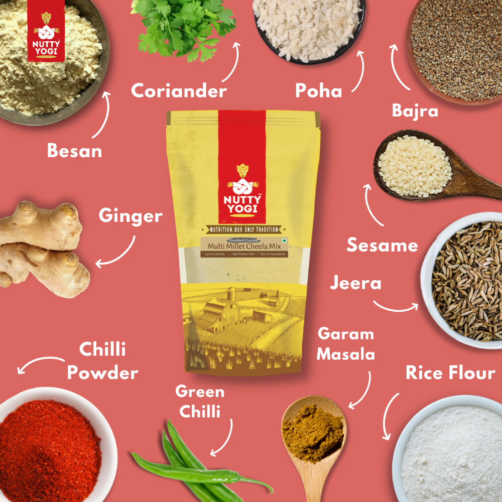 Nutty Yogi Multigrain Cheela Mix 400g