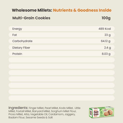 Weleet Assorted Cookies Diet Millet, Ragi, Multi-Grain & Banana Millet (Pack of 4)