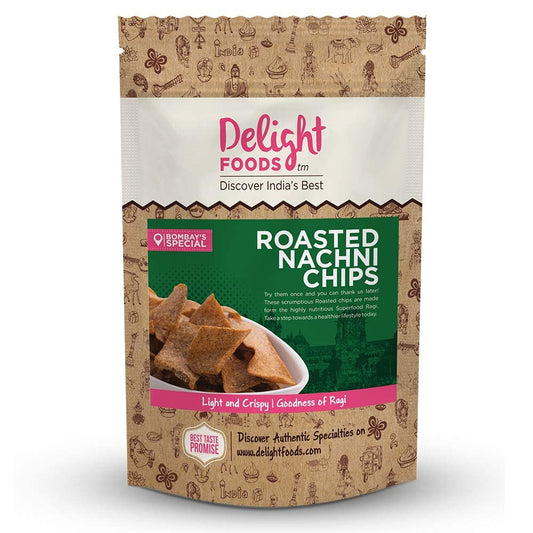 Delight Foods Mumbai Roasted Nachni Chips 150gms - PUSHMYCART