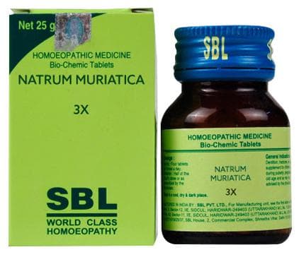 SBL Natrum Muriaticum Biochemic Tablet 3X 25g